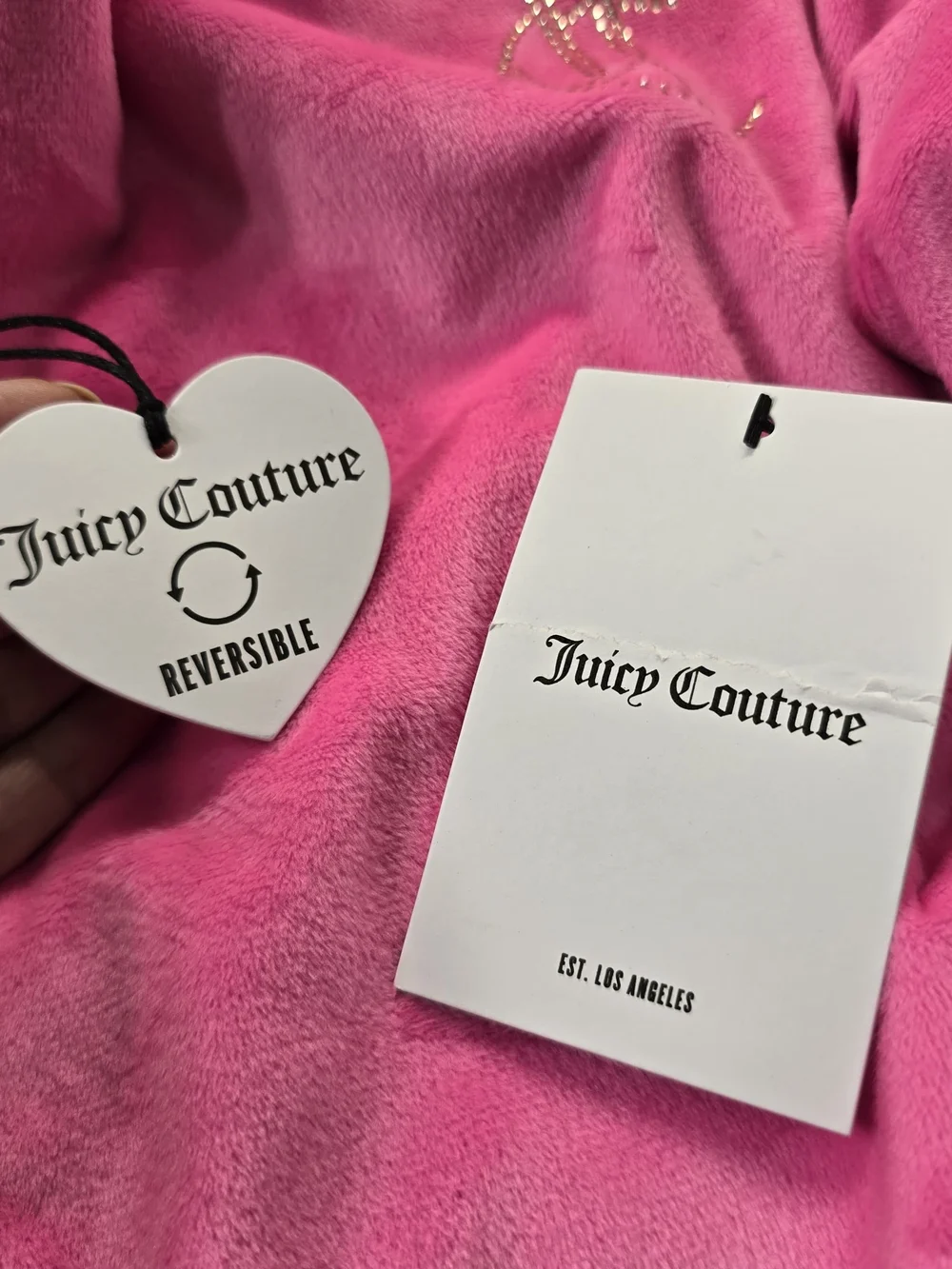 Women's Juicy Couture Reversible Bomber Jacket in Retro Pink 3X Gold/Pink